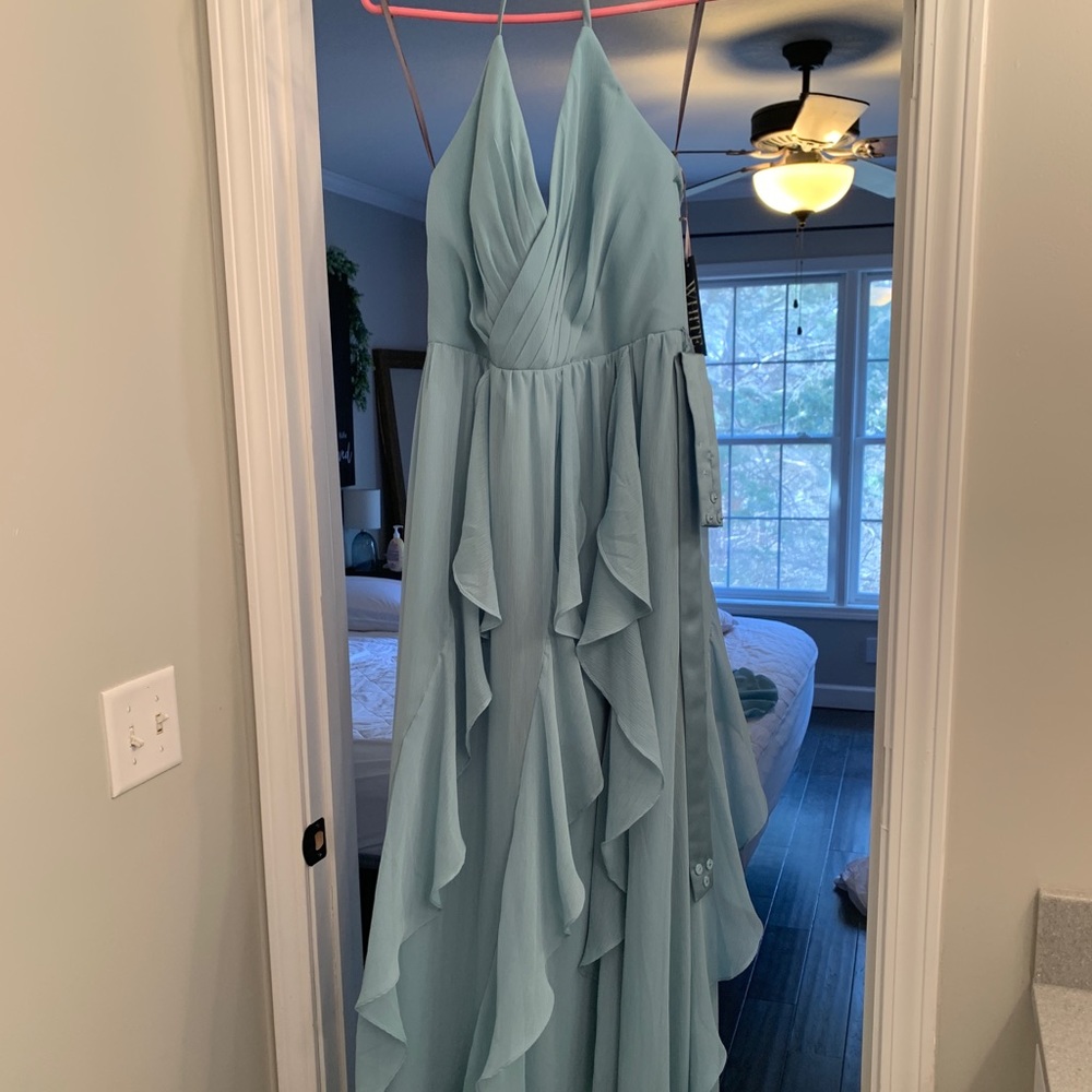 Vera Wang White Bridesmaid Dress - Mist - Picture 2 of 3